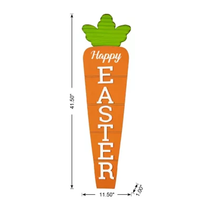 Glitzhome 41.5"H Carrot Easter Yard Art