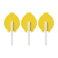 Glitzhome 15" Set Of 3 Chick Stake Easter Yard Art