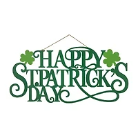 Glitzhome 24"D Happy St.Patrick's Day Decor Wall Sign