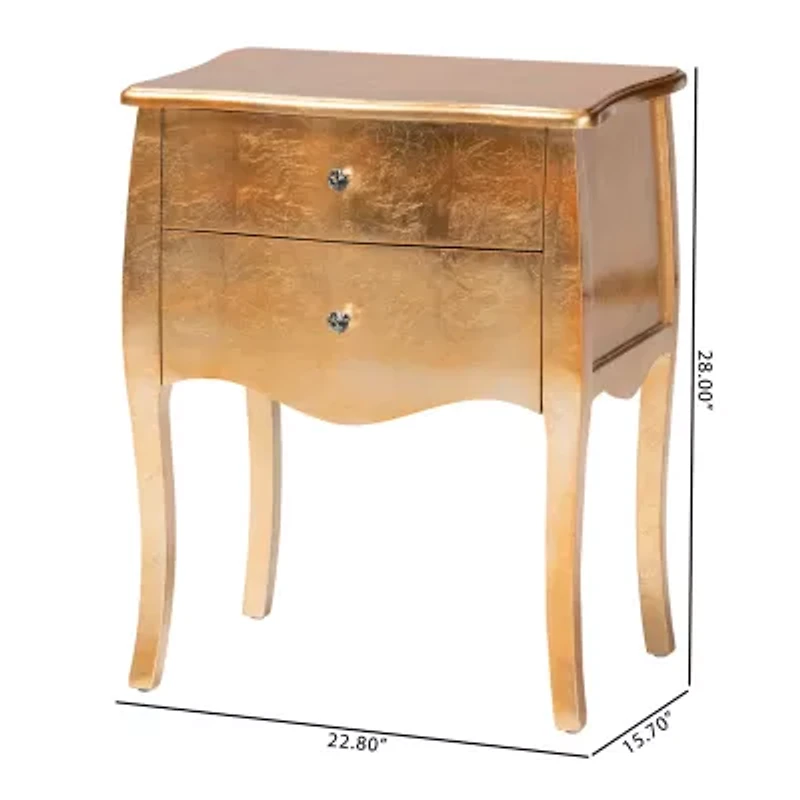 Patrice 2-Drawer Nightstand