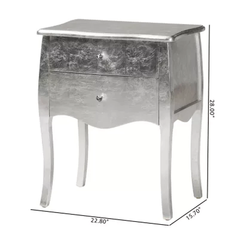 Patrice 2-Drawer Nightstand