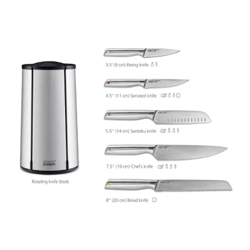 Joseph Joseph  Elevate Steel 6-pc. Knife Block Set