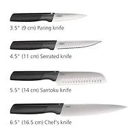 Joseph Joseph Folio Plus Colour Coded Knife & Chopping Board 8-pc. Set