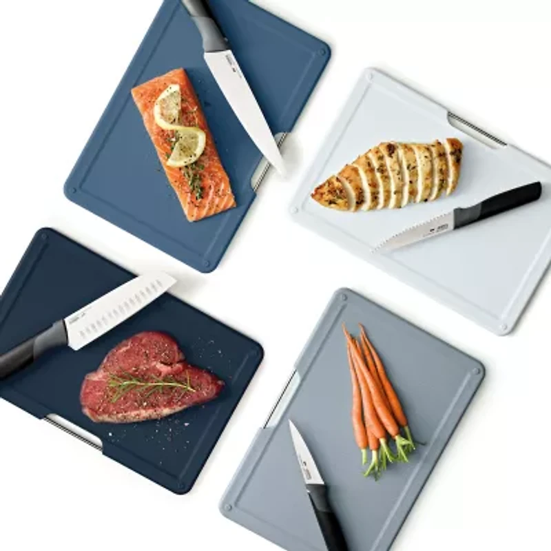 Joseph Joseph Folio Plus Colour Coded Knife & Chopping Board 8-pc. Set