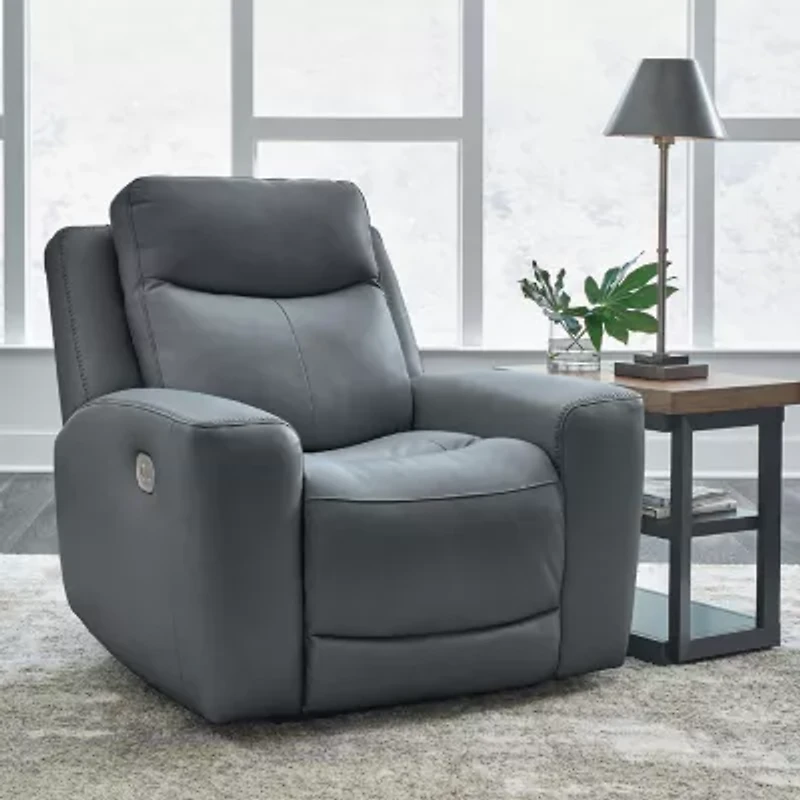 Signature Design By Ashley® Mindanao Dual Power Leather Recliner