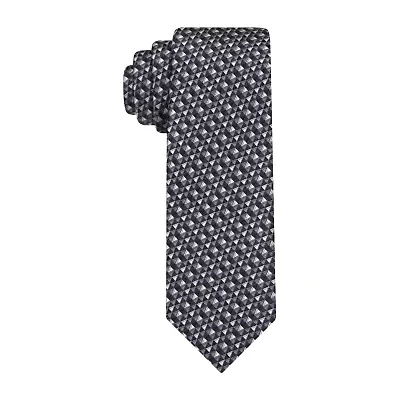 Van Heusen Stain Shield Navy Small Geometric Tie