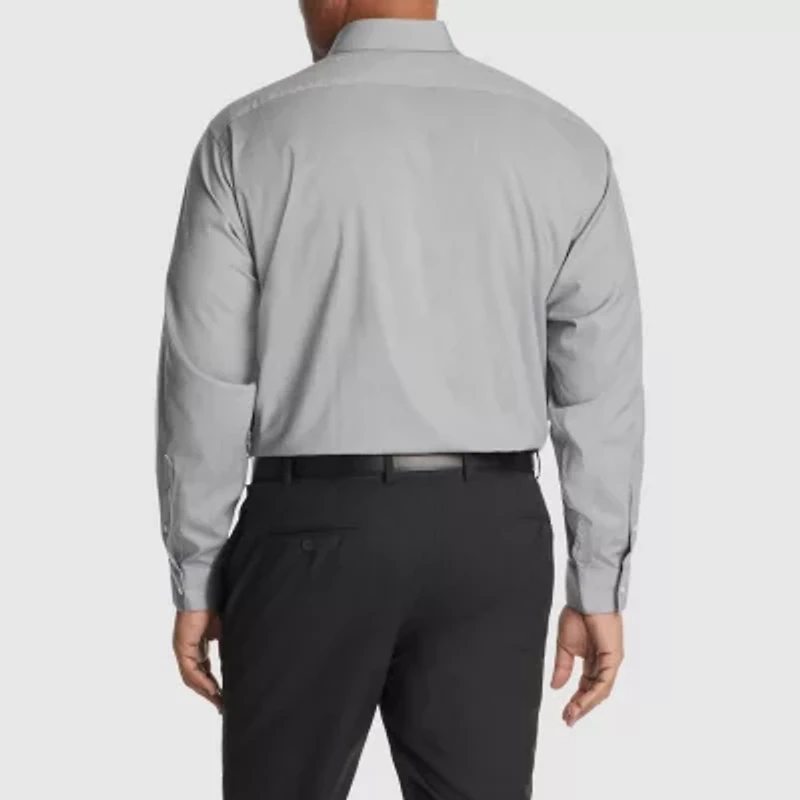 Van Heusen Comfort Performance Big And Tall Mens Regular Fit Stretch Fabric Wrinkle Free Long Sleeve Dress Shirt