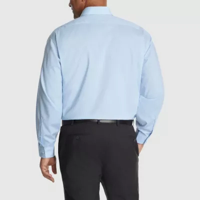 Van Heusen Big And Tall Comfort Performance Mens Classic Fit Stretch Fabric Wrinkle Free Long Sleeve Dress Shirt