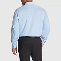 Van Heusen Big And Tall Comfort Performance Mens Classic Fit Stretch Fabric Wrinkle Free Long Sleeve Dress Shirt