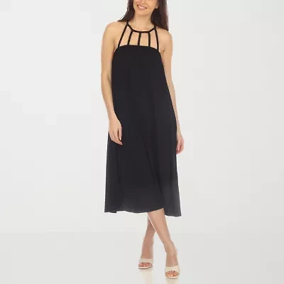 White Mark Womens Sleeveless Midi Swing Dresses