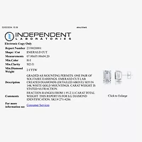 Ever Star (H-I / Si2-I1) 2 CT. T.W. Lab Grown White Diamond 14K White Gold Stud Earrings