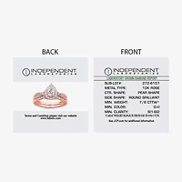 Signature By Modern Bride 7/8 CT.T.W. Lab-Grown (G-H / SI1-SI2) Diamond Pear Side Stone Bridal Set 10K or 14K Gold