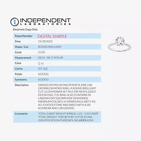 (G-H / Si1-Si2) Womens 2 1/4 CT. T.W. Lab Grown White Diamond 14K Gold Round Side Stone Engagement Ring