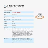 (G-H / Si1-Si2) Womens 2 1/4 CT. T.W. Lab Grown White Diamond 14K Gold Round Side Stone Engagement Ring