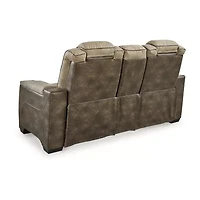 Signature Design By Ashley® Next-Gen DuraPella Dual Power Reclining Track Arm Loveseat with Console