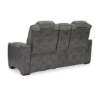 Signature Design By Ashley® Next-Gen DuraPella Dual Power Reclining Track Arm Loveseat with Console