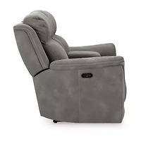 Signature Design By Ashley® Next-Gen DuraPella Dual Power Reclining Pad Arm Loveseat with Console