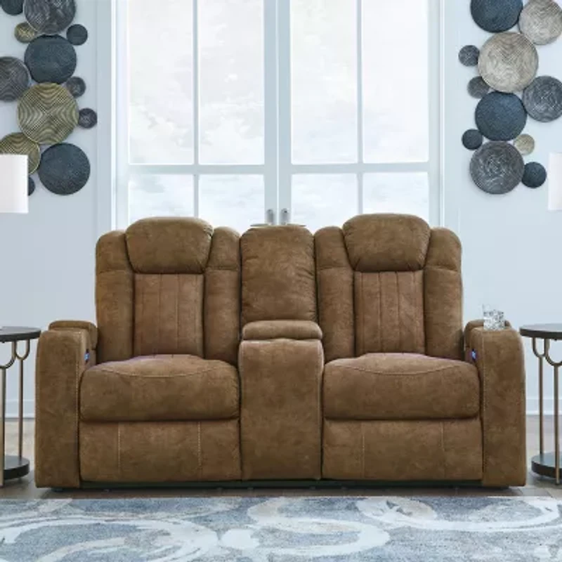 Signature Design By Ashley® Wolfridge Dual Power Reclining Loveseat