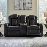 Signature Design By Ashley® Caveman Den Power Reclining Loveseat with Console