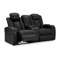 Signature Design By Ashley® Caveman Den Power Reclining Loveseat with Console