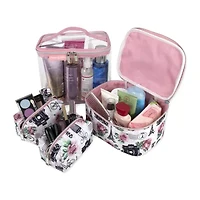 Emma & Chloe 4-pc.Travel Cosmetic Bag Train Set