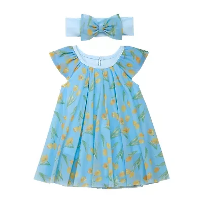 Baby Starters Girls 2-pc. Sleeveless Flutter Sleeve A-Line Dress