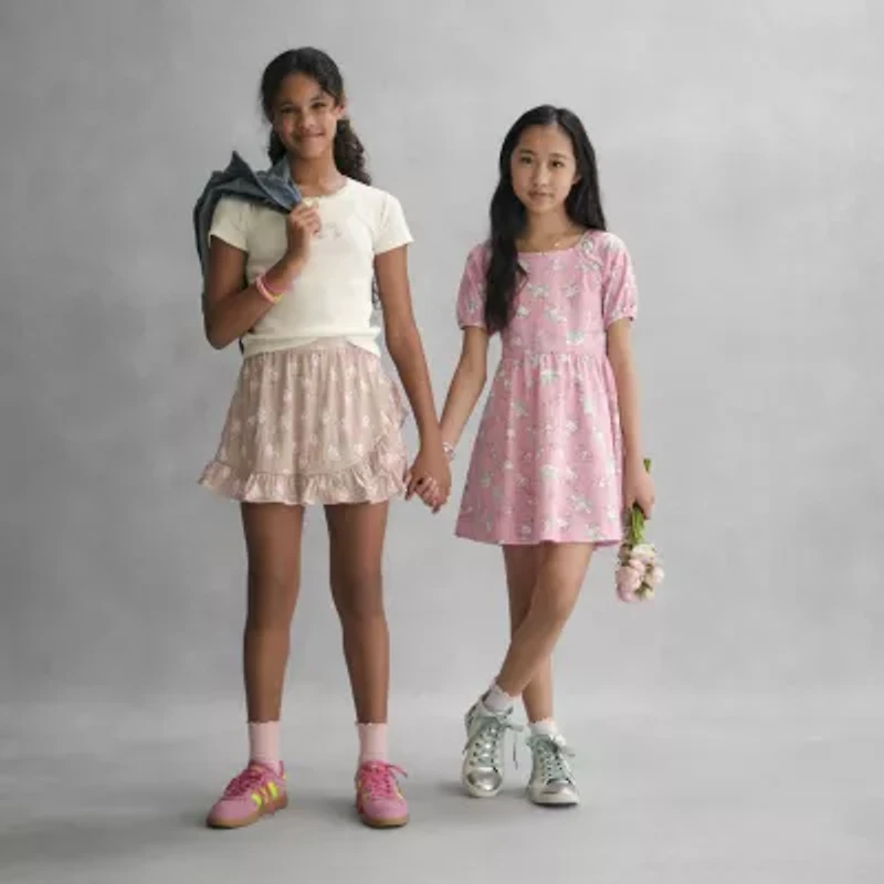 Little & Big Kid Girls Hello Kitty Wrap Skirt
