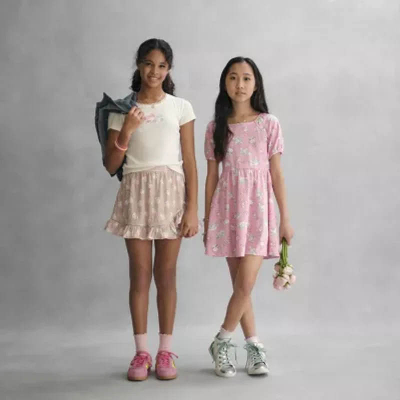 Little & Big Kid Girls Hello Kitty Wrap Skirt