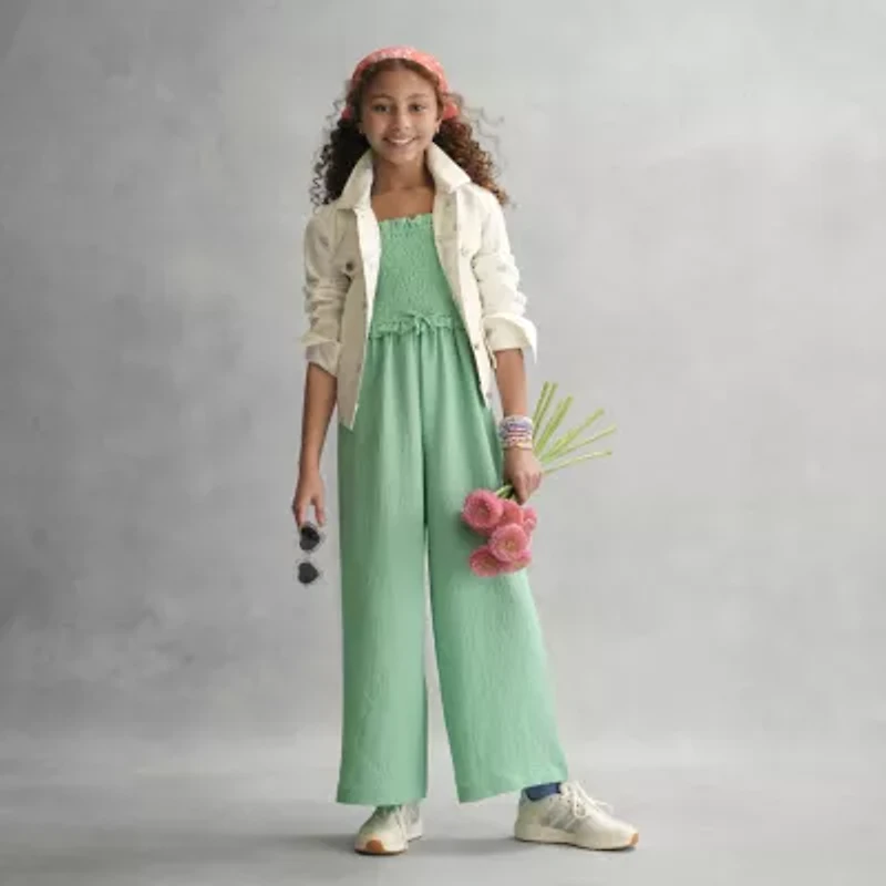 Thereabouts Little & Big Kid Girls Denim Lightweight Trucker Jacket