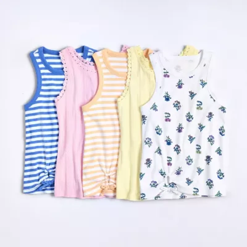 Thereabouts Little & Big Kid Girls Scoop Neck Sleeveless Tank Top