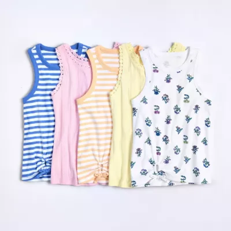 Thereabouts Little & Big Kid Girls Scoop Neck Sleeveless Tank Top