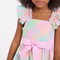 Bonnie Jean Little & Big Kid Girls Sleeveless Flutter Sleeve Fit + Flare Dress