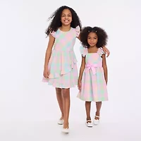 Bonnie Jean Big Kid Girls Sleeveless Flutter Sleeve Fit + Flare Dress