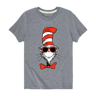 Little & Big Kid Boys Crew Neck Short Sleeve Regular Fit Dr. Seuss Graphic T-Shirt