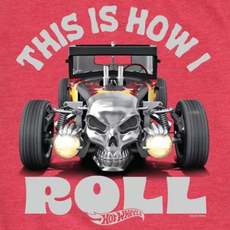 Little & Big Kid Boys Crew Neck Short Sleeve Regular Fit Hot Wheels Graphic T-Shirt