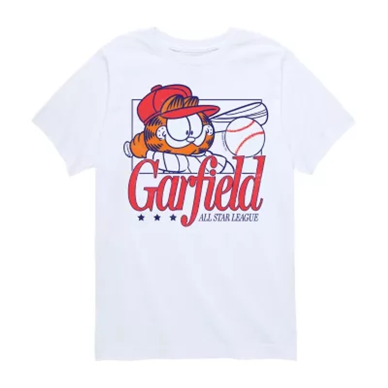 Little & Big Kid Boys Crew Neck Short Sleeve Regular Fit Garfield Graphic T-Shirt