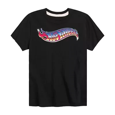 Little & Big Kid Boys Crew Neck Short Sleeve Regular Fit Hot Wheels Graphic T-Shirt