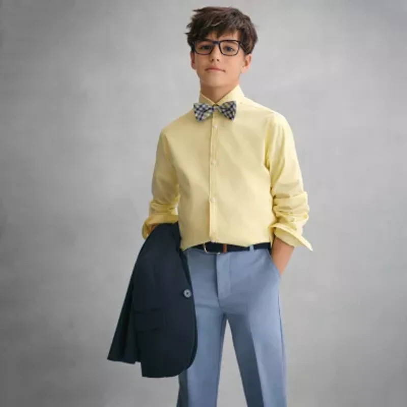 Van Heusen Little & Big Kid Boys Stretch Fabric Long Sleeve Point Collar Shirt + Tie Set