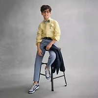 Van Heusen Little & Big Kid Boys Stretch Fabric Long Sleeve Point Collar Shirt + Tie Set