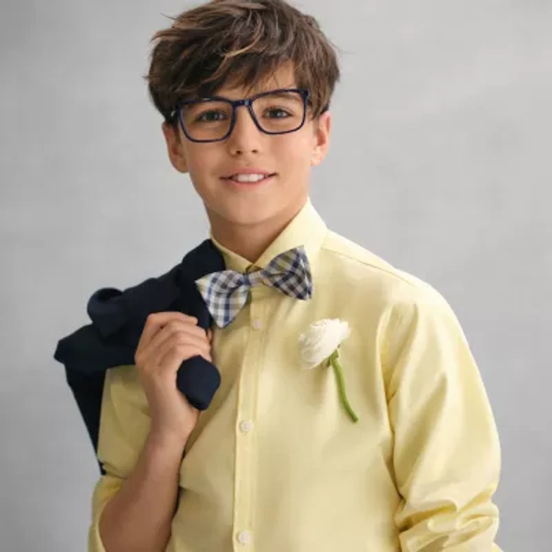 Van Heusen Little & Big Kid Boys Stretch Fabric Long Sleeve Point Collar Shirt + Tie Set
