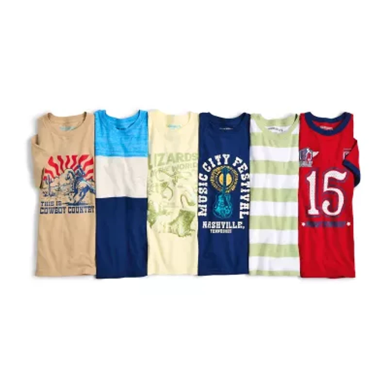 Thereabouts Little & Big Kid Boys Crew Neck Short Sleeve Regular Fit Graphic T-Shirt