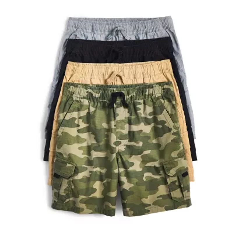Thereabouts Pull-On Little & Big Kid Boys Adjustable Waist Cargo Short