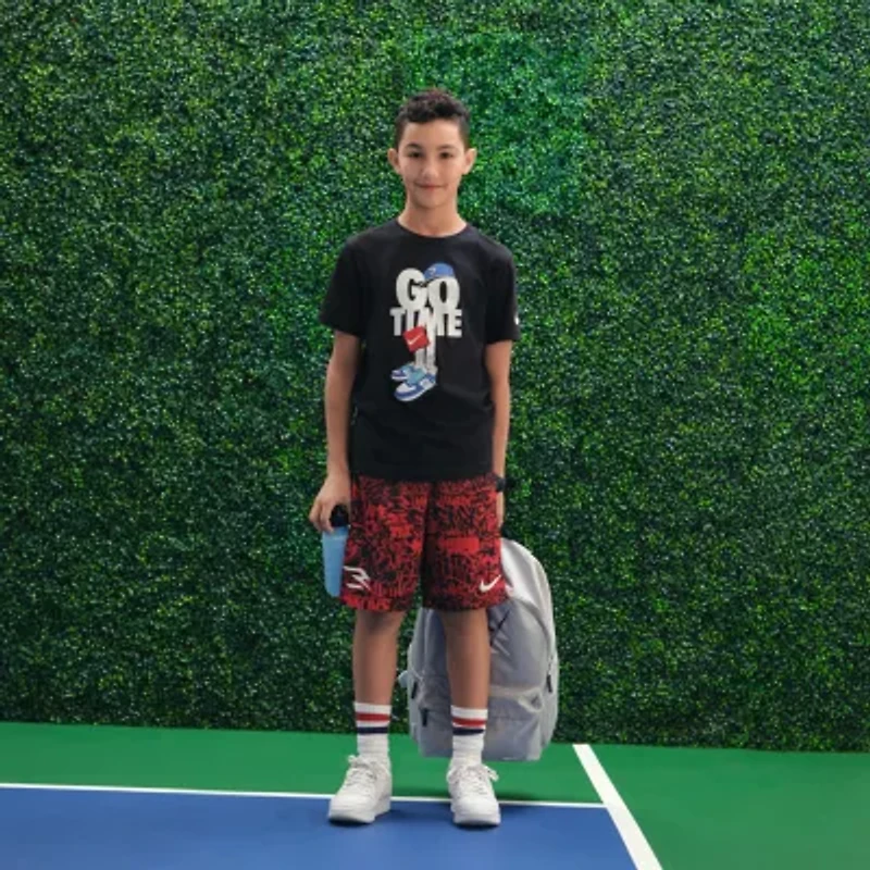 Nike 3BRAND by Russell Wilson Big Kid Boys Crew Neck Short Sleeve Regular Fit Graphic T-Shirt