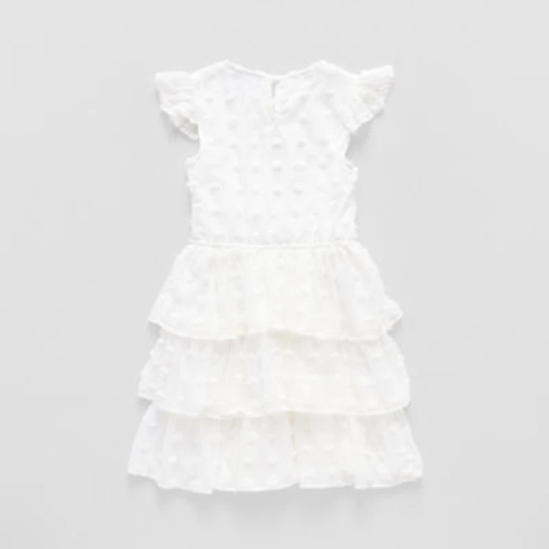 Speechless Big Kid Girls Short Sleeve Ruffled A-Line Dress