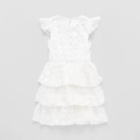 Speechless Big Kid Girls Short Sleeve Ruffled A-Line Dress