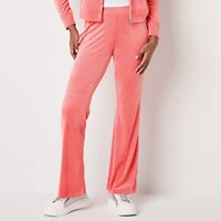 Juicy By Juicy Couture Womens Juniors Flare Mid Rise Track Pant