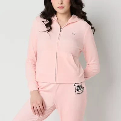 Juicy By Couture Womens Hooded Lightweight Juniors Track Jacket