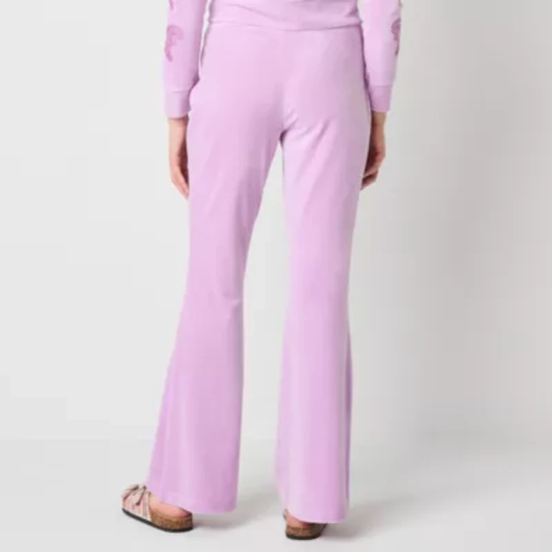 Juicy By Couture Womens Flare Mid Rise Juniors Track Pant