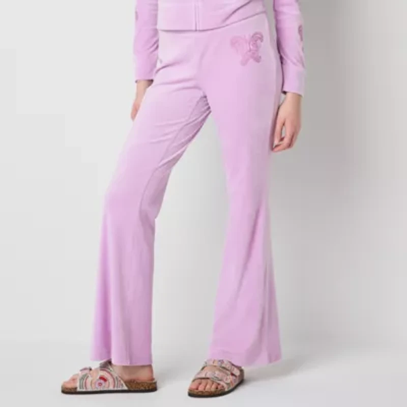 Juicy By Couture Womens Flare Mid Rise Juniors Track Pant