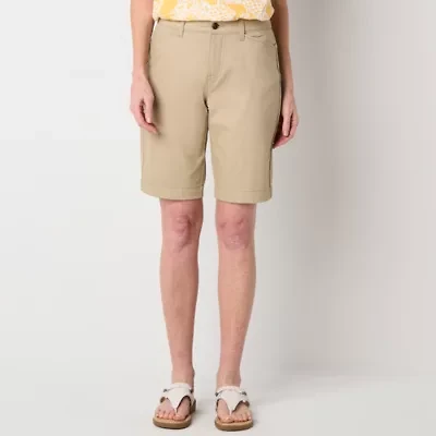 St. John's Bay Secretly Slender Womens 11" Mid Rise Bermuda Short